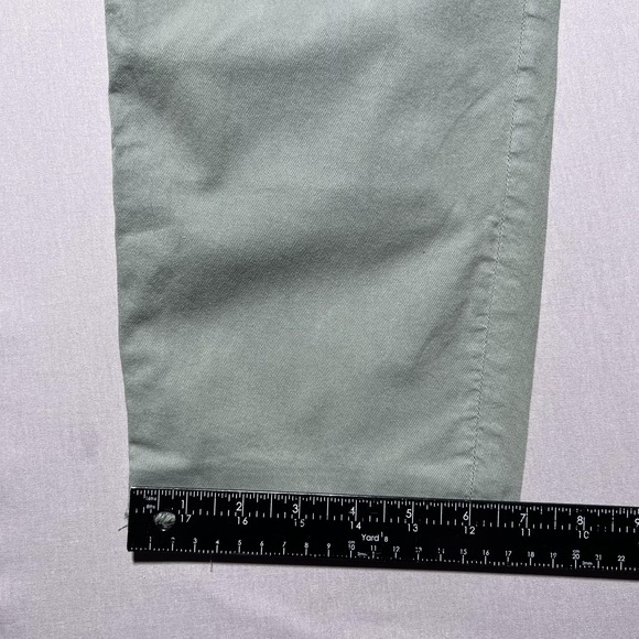 Frank & Eileen Wicklow Pants Womens 10 Green Cropped Raw‎ Hem Chino Made in USA - Picture 14 of 16